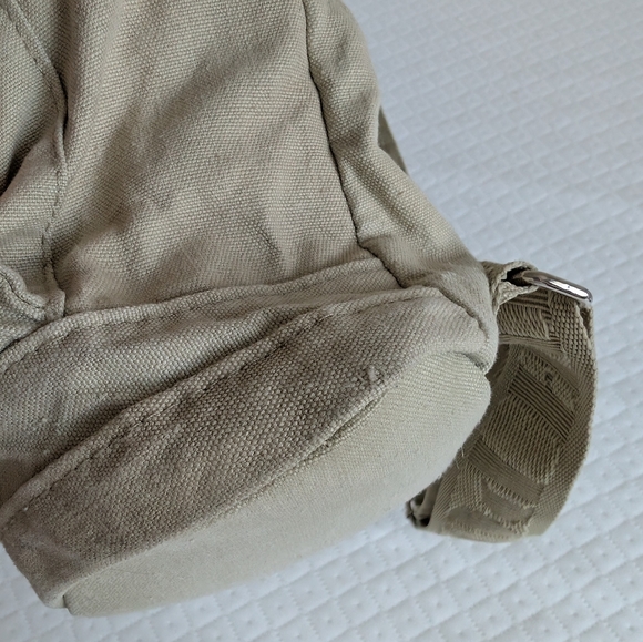 Vintage Disney Winnie The Pooh Beige Canvas Backpack, pockets drawstring Y2K - Picture 14 of 15